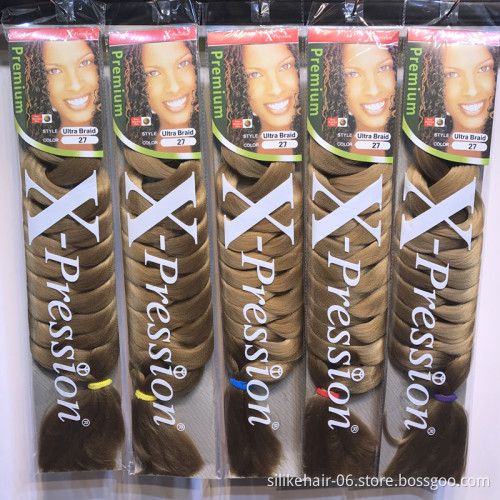 Synthetic Expression Braiding Bulk  Hair 82" 165g Long Jumbo Braid Hair Two Colored Crochet Braids Expression attachment